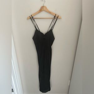 Vintage‎ Expressions straps midi length silky slip dress nightgown size medium